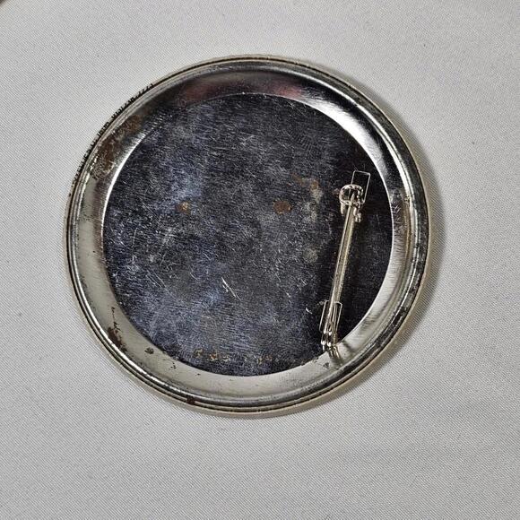 Vintage 1960s M.C. Escher's Circle Limit IV Heaven Vs Hell 3 Inch Pinback Button - Picture 3 of 4